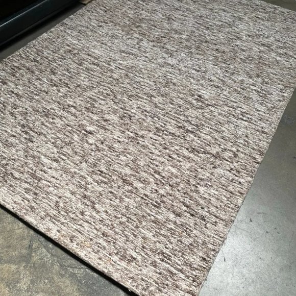 5'3" x 7'6" Feet Wool Handmade Taupe Brown Beige Soft Plush Area Rug - Picture 2 of 9